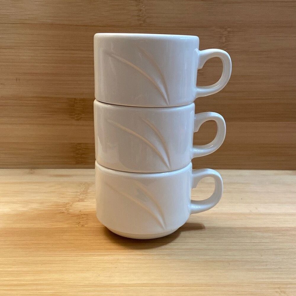 Steelite International Made in England Set of 3 Espresso 2 oz Cups Stackable